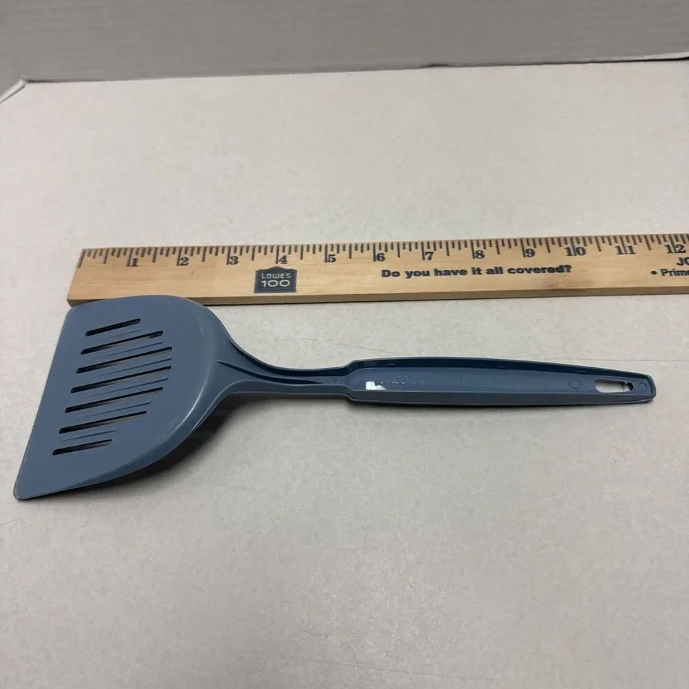 VTG Ekco Spatula Nylon Wide Slotted  Turner Blue Lightweight USA
